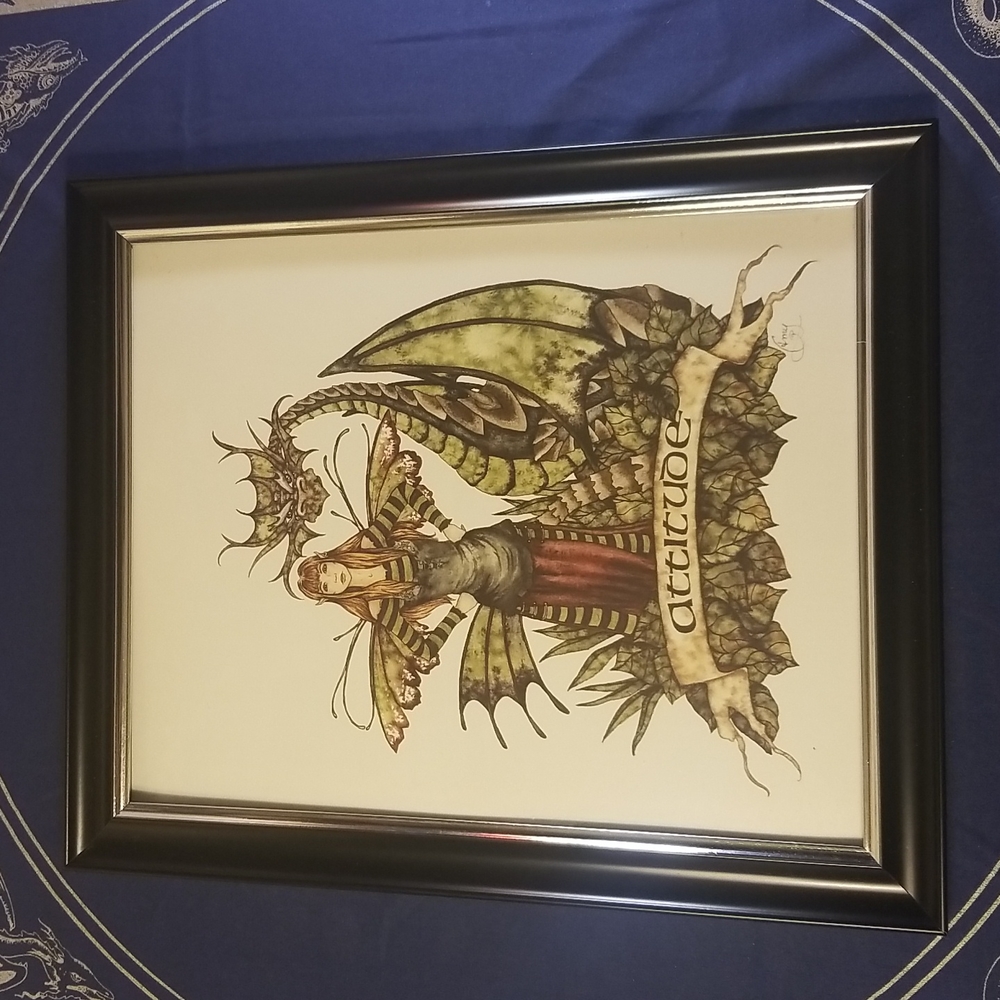 Framed Amy Brown's Fairies Attitude Fairy craft art print